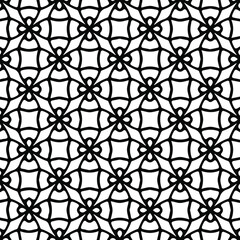 Fototapeta premium Geometric vector pattern with triangular elements. Seamless abstract ornament for wallpapers and backgrounds. Black and white colors. 