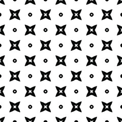  Geometric vector pattern with triangular elements. Seamless abstract ornament for wallpapers and backgrounds. Black and white colors. 