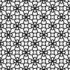  Geometric vector pattern with triangular elements. Seamless abstract ornament for wallpapers and backgrounds. Black and white colors. 