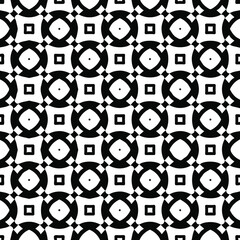  Geometric vector pattern with triangular elements. Seamless abstract ornament for wallpapers and backgrounds. Black and white colors. 