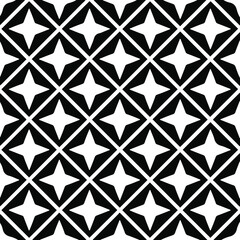  Geometric vector pattern with triangular elements. Seamless abstract ornament for wallpapers and backgrounds. Black and white colors. 