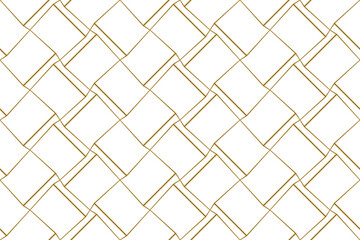 Geometric seamless pattern with thin golden lines on white background. illustration for wallpapers, textile, fabric, wrapping paper, backgrounds.