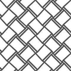 Geometric seamless pattern with gray lines on white background. Template for wallpapers, textile, fabric, wrapping paper, backgrounds. Abstract illustration.