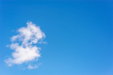 White cotton cloud in the sky.