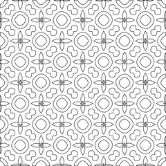 Geometric vector pattern with triangular elements. Seamless abstract ornament for wallpapers and backgrounds. Black and white colors. 