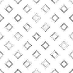 Geometric vector pattern with triangular elements. Seamless abstract ornament for wallpapers and backgrounds. Black and white colors. 