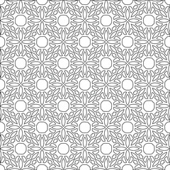 Geometric vector pattern with triangular elements. Seamless abstract ornament for wallpapers and backgrounds. Black and white colors. 