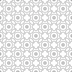 Geometric vector pattern with triangular elements. Seamless abstract ornament for wallpapers and backgrounds. Black and white colors. 