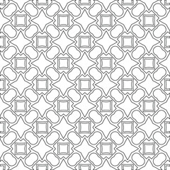 Geometric vector pattern with triangular elements. Seamless abstract ornament for wallpapers and backgrounds. Black and white colors. 