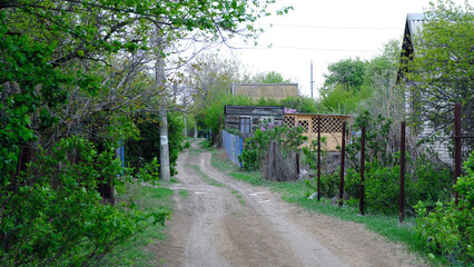 Buildings on summer cottages in Russia