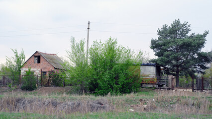 Buildings on summer cottages in Russia