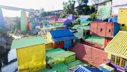 colorful houses in the city