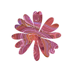 flower shape in fluid art texture background