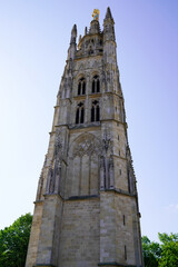 Fototapeta premium Tour Pey Berland gothic bell tower from 15th century in city center of Bordeaux town in france