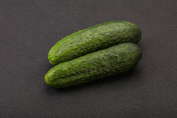 Ripe organic natural green cucumber