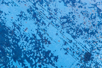 grunge background: rust on old painted metal surface, toning