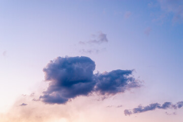 Beautiful dark red clouds in the sky.