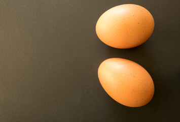 egg on a brown background