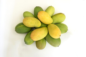mangos on white background