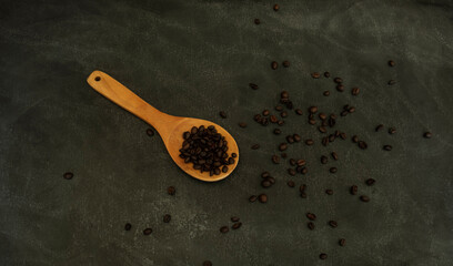 coffee bean in a spoon