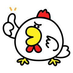 ニワトリ　にわとり　鶏　チキン　イラスト素材