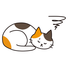 具合が悪い三毛猫