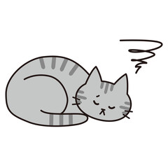 具合が悪いサバトラ猫