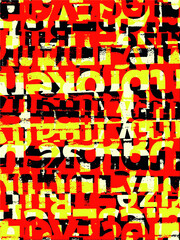 Abstract grunge vector background. Color handcrafted geometric composition of irregular graphic elements.