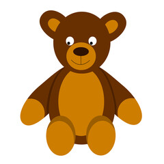 cartoon image of a bear. toy bear.vector isolated on a white background. 