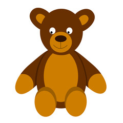 Naklejka premium cartoon image of a bear. toy bear.vector isolated on a white background. 