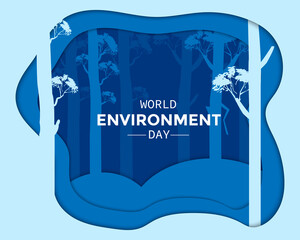 World Environment Day Night Forest Paper