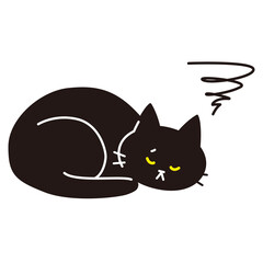 具合が悪い黒猫