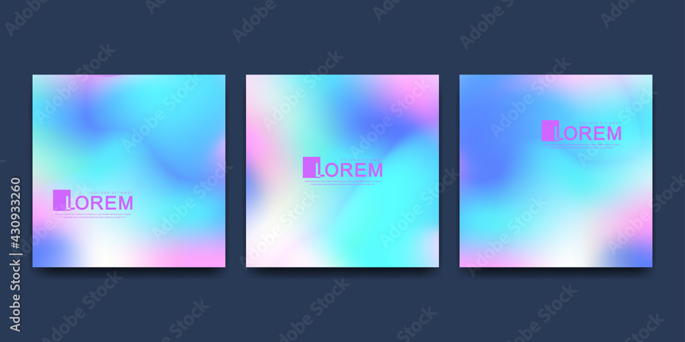 Aufkleber vector design template in trendy vibrant gradient colors with abstract fluid shapes, paint splashes,