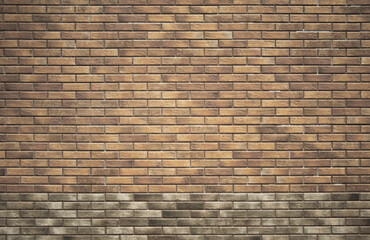 Brick wall. Brown brick background with gray border