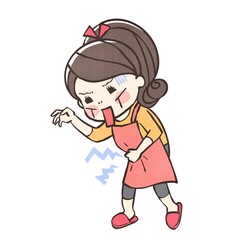 腹痛を起こすママちゃん