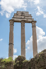 colonnes du temple des Dioscures, forum, Rome