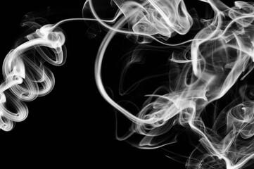 Black and white smoke swirl