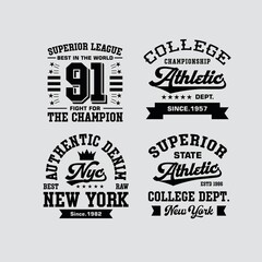 College sport emblem vector graphic design 