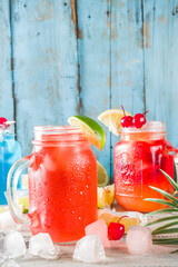Summer tropical cocktails