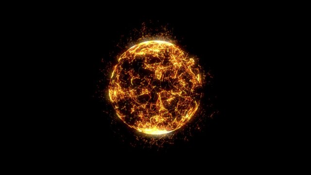 seamless glow energy sphere power ball loop animation