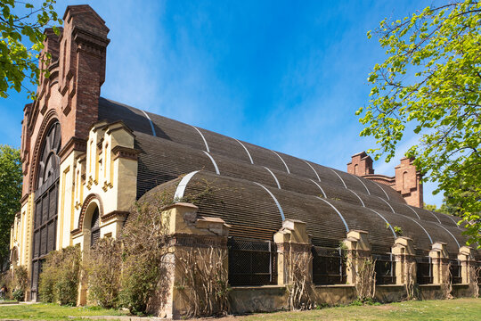 Umbraculum building at Ciutadella Park in Barcelona, Spain.