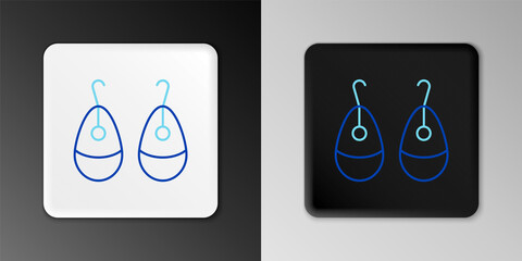 Line Earrings icon isolated on grey background. Jewelry accessories. Colorful outline concept. Vector