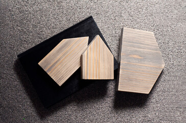 Miniature model of the house. House construction purchase concept. Insurance, protection. Buying a house. Lease loan for purchase.