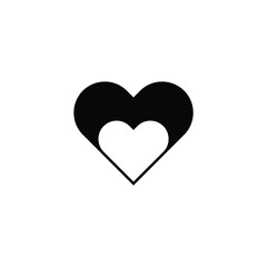 Heart logo - Love symbol Valentines day romantic celebration wedding passion health marriage web care emotion feeling - couple dating