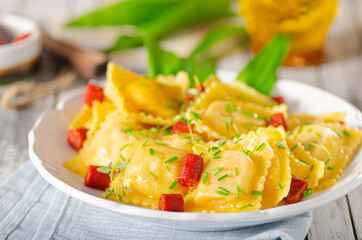 Stuffed ravioli homemade