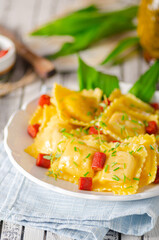Stuffed ravioli homemade