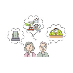 相続の備えについて考えるシニア夫婦