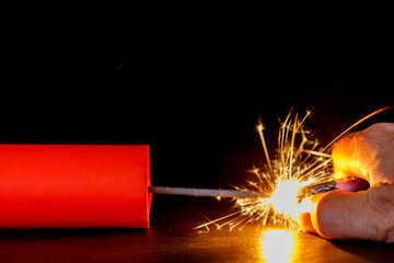 ignite the dynamite for explosions