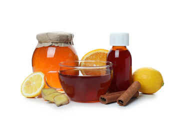 Concept of alternative cold treatment isolated on white background