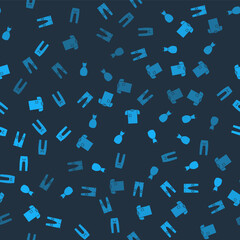 Set Pants, Woman dress, Polo shirt and on seamless pattern. Vector